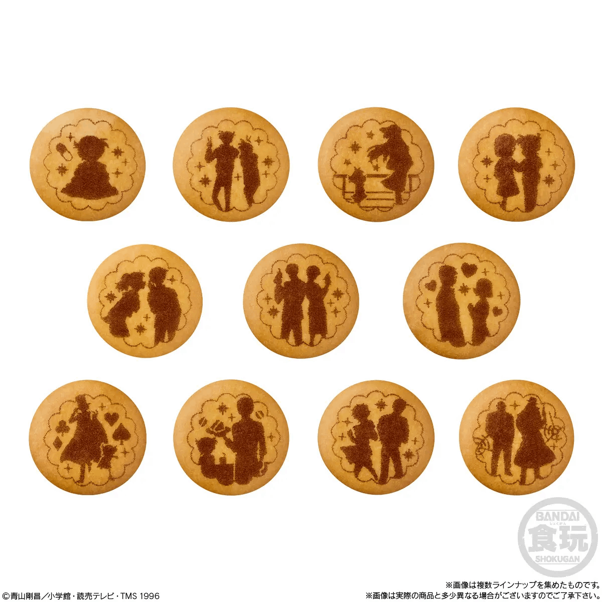 Bandai Candy Toy DETECTIVE CONANE MBROIDERY CAN BADGE WITH BISCUITS