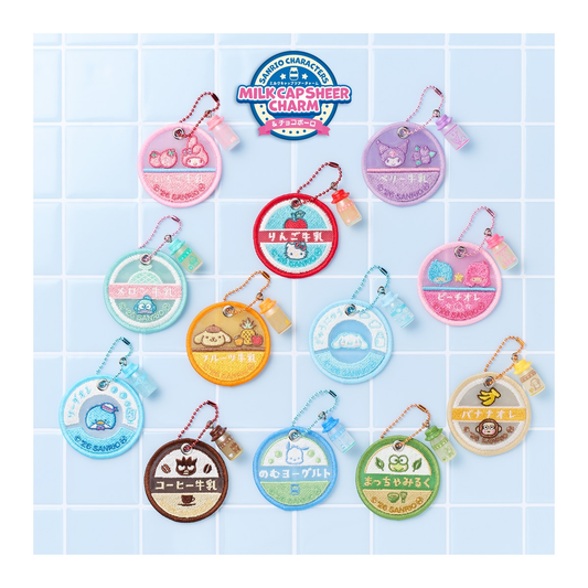 Bandai Candy Toy Sanrio Characters Milk Cap Sheer Charm & Chocolate Biscuits
