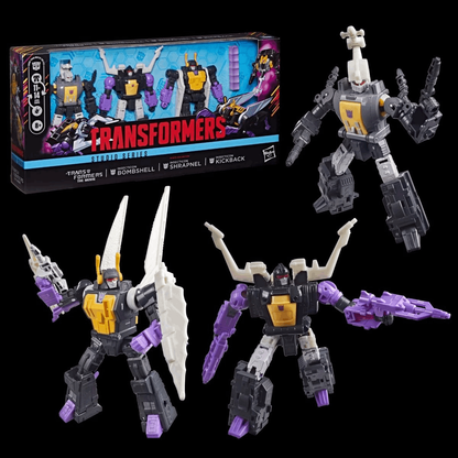 Hasbro Exclusive Transformers Studio Series The Transformers: The Movie MTMTE Collection Insecticon Bombshell, Insecticon Shrapnel, & Insecticon Kickback