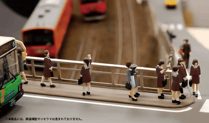 PLUM PMOA 1/80 Scale super minifigure series12 That Day's Bus Stop Set 2