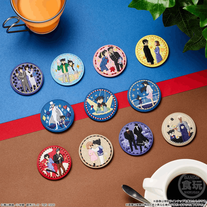 Bandai Candy Toy DETECTIVE CONANE MBROIDERY CAN BADGE WITH BISCUITS
