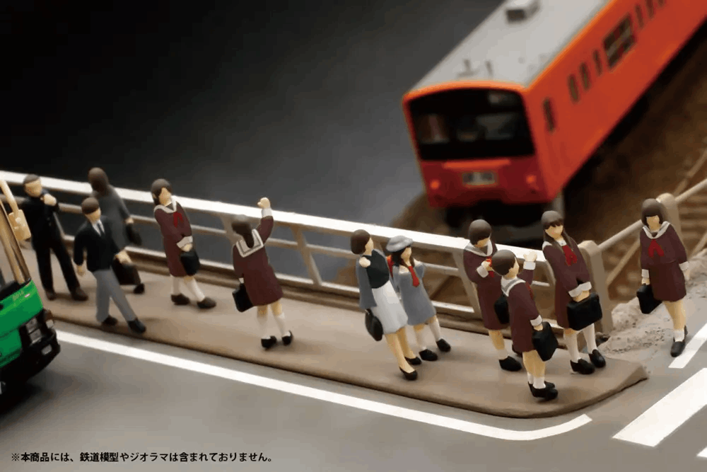 PLUM PMOA 1/80 Scale super minifigure series12 That Day's Bus Stop Set 2