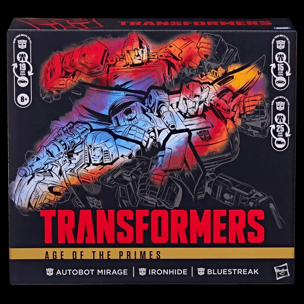 Hasbro Exclusive Transformers Age of the Primes Autobot Mirage, Ironhide, and Bluestreak Multipack