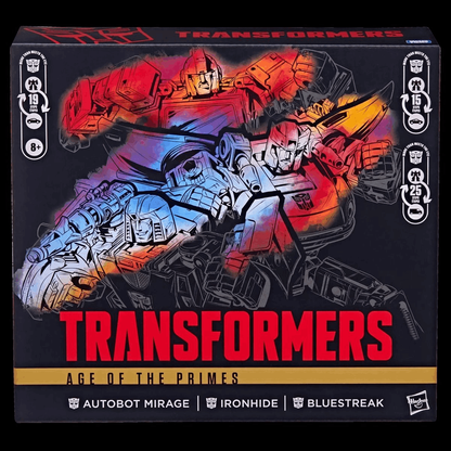 Hasbro Exclusive Transformers Age of the Primes Autobot Mirage, Ironhide, and Bluestreak Multipack