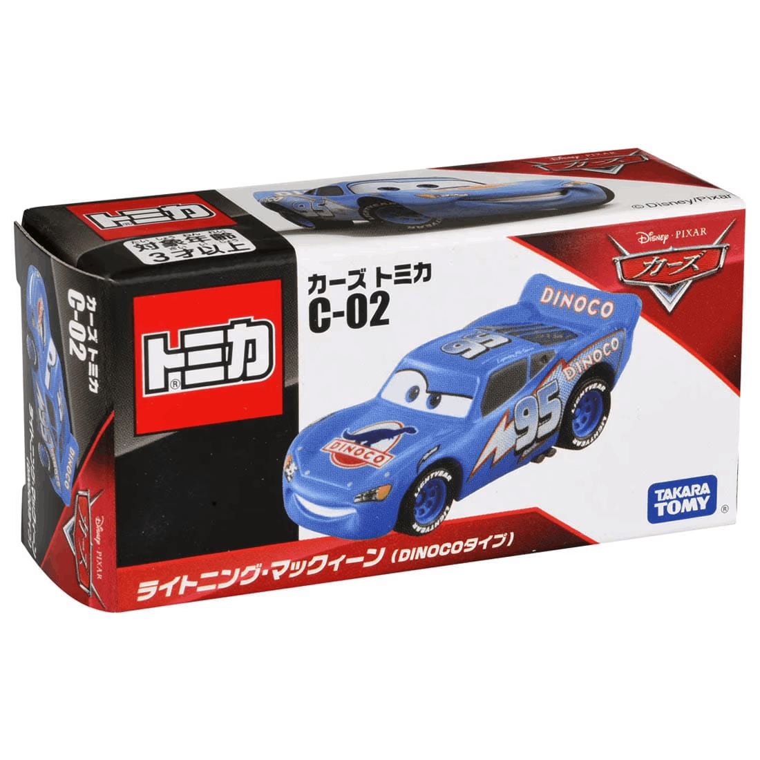 Takara Tomy TOM-CAR Disney Cars Tomica C-02 Lightning McQueen Dinoco Type
