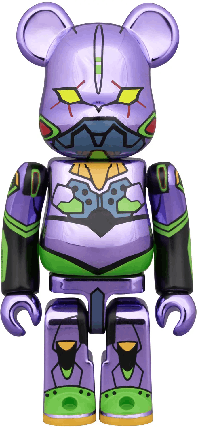 Medicom Toys BE@RBRICK 100% Evangelion Unit-01 Metallic Ver. & Mark.13 Metallic Ver. 2PCS Set