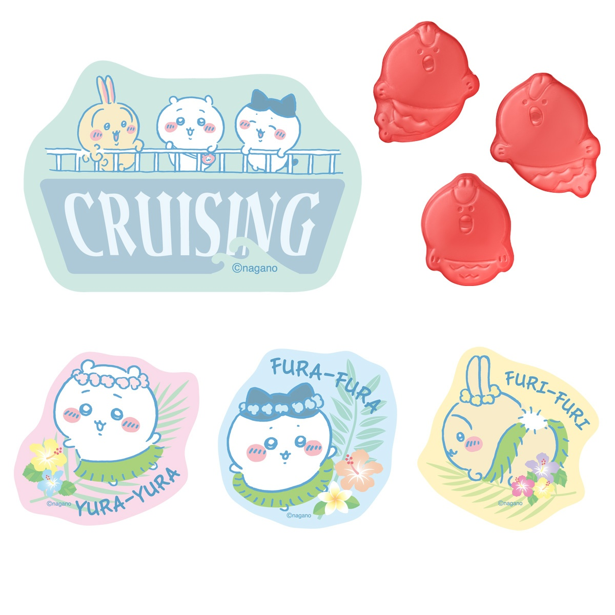 Bandai Candy Toy Movie Chiikawa Die-Cut Sticker Gummy Candy