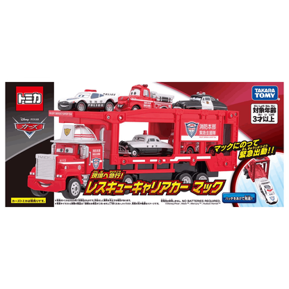 Takara Tomy TOM-CAR Disney Cars Tomica Carrier Car Mack JPN Rescue Ty 24