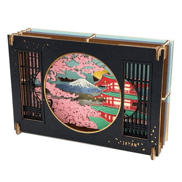 Ensky PT-WL33: Mount Fuji and cherry blossoms viewed from the window