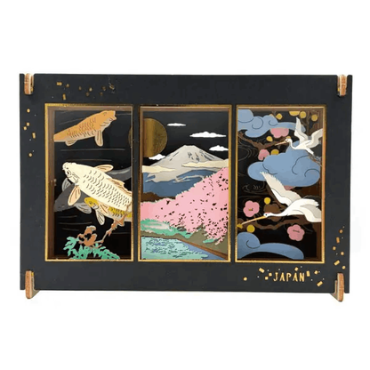 Ensky PT-WL34: Carp, Mount Fuji, and cranes