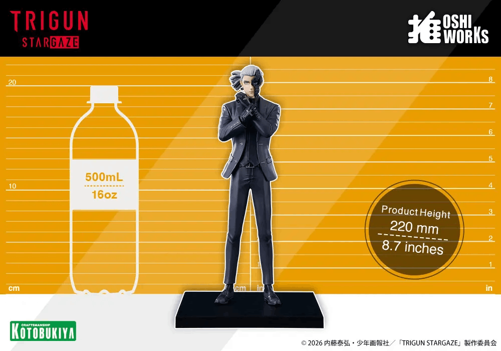 Kotobukiya TRIGUN STAMPEDE - Livio the Double Fang TRIGUN STAMPEDE OSHI WORKS 1/8 Pre-Painted PVC Statue
