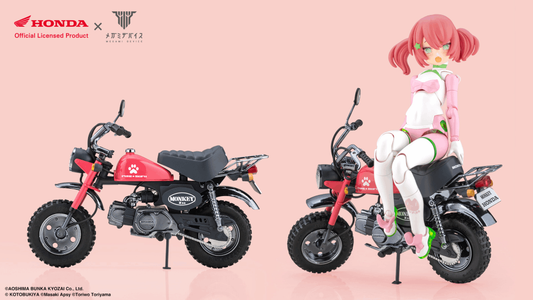 Kotobukiya Megami Device PUNI☆MOFU RACING MAO with Honda Z50J-1 Monkey 1/1 Plastic Model Kit