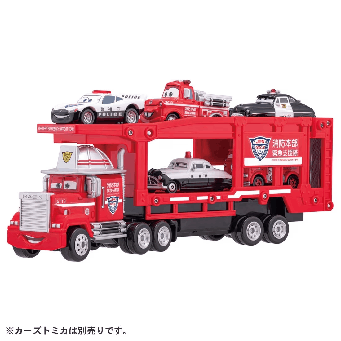 Takara Tomy TOM-CAR Disney Cars Tomica Carrier Car Mack JPN Rescue Ty 24
